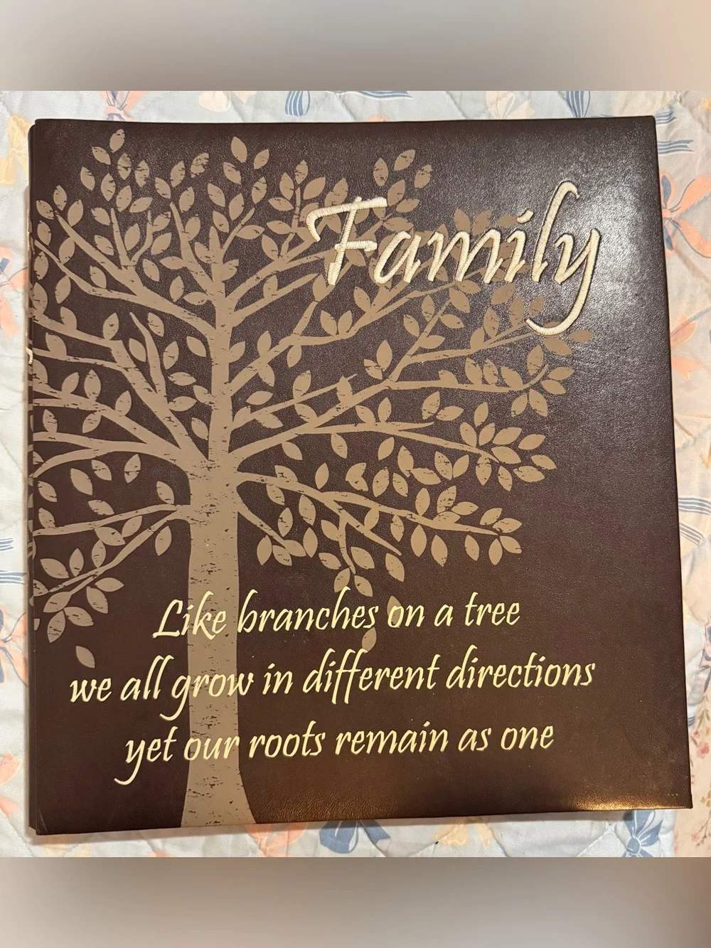 Family Tree Wall Art Canvas in Brown and Cream